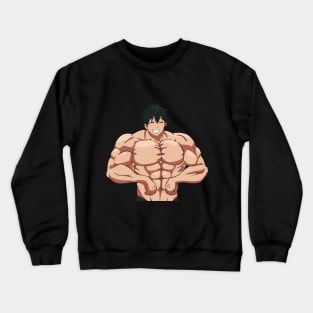 How Many Kilograms are the Dumbbells You Lift? - Machio Pose V.3 Anime Gift Crewneck Sweatshirt